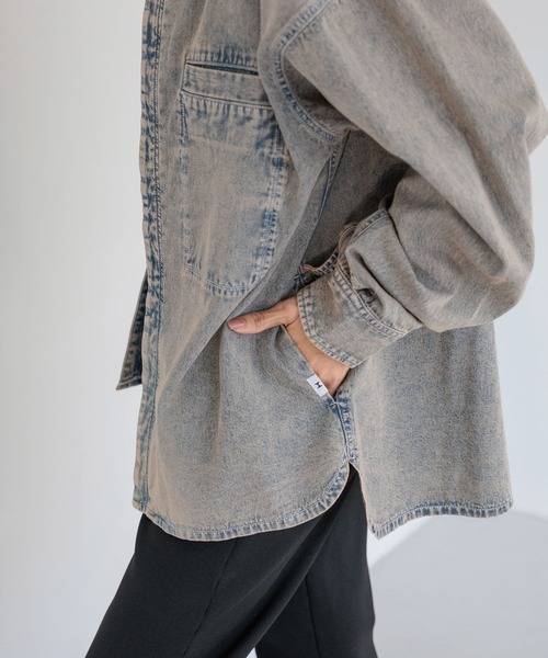 HEREIAM シャツ 「HEREIAM MEN」ユニセックス/MID DENIM シャツ メンズ