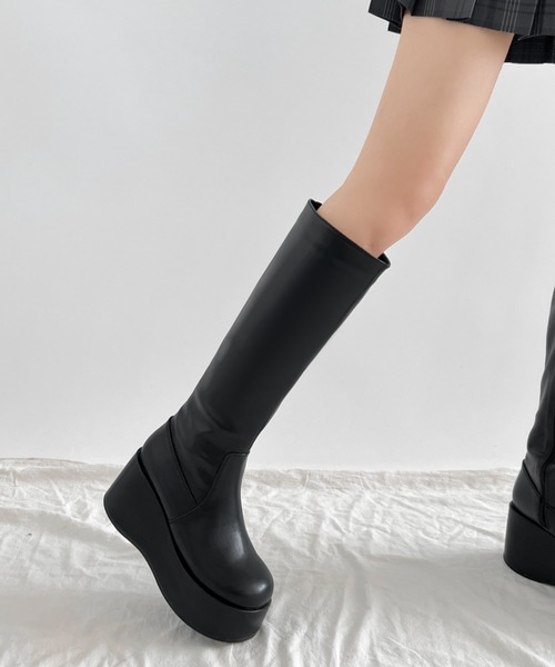 「Shoes in Closet」 ロングブーツ LL ブラック レディース_画像8