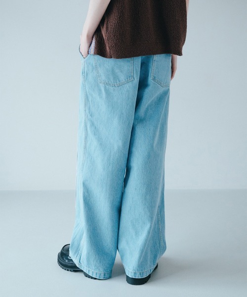 【完売品・未使用タグ付き】soduk デニムパンツ　skirt?Trousers ジーンズ デニム デニムパンツ 「soduk」26SS新作 center seam denim