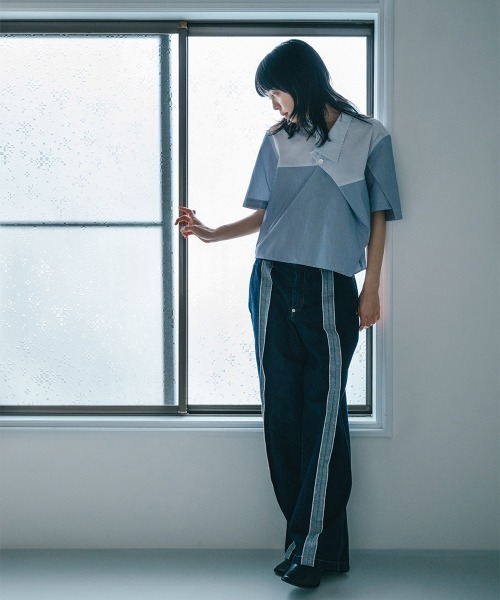 【完売品・未使用タグ付き】soduk デニムパンツ　skirt?Trousers ジーンズ デニム デニムパンツ 「soduk」26SS新作 center seam denim