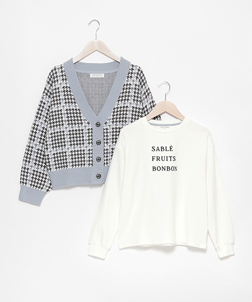 「pom ponette junior」 「KIDS」カーディガン M ベージュ キッズ_画像3