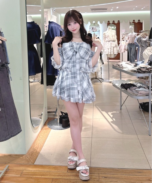 one way（ワンウェイ） ワンピース 夏 半袖 2wayリボンペプラム
