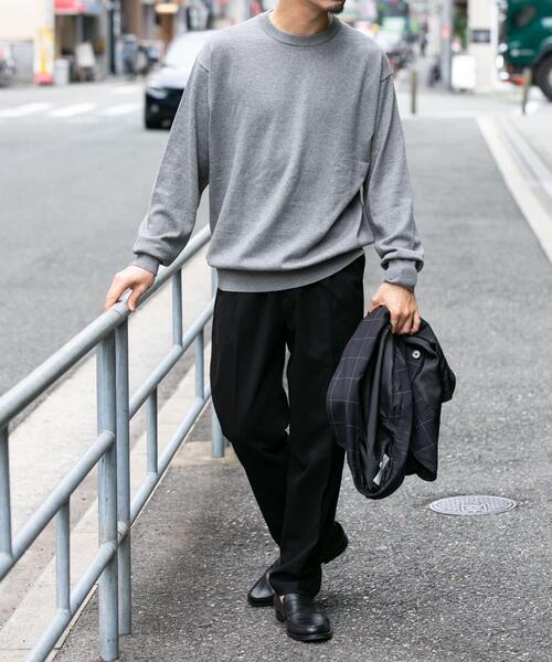 「URBAN RESEARCH ROSSO MEN」 長袖ニット LARGE グレー メンズ_画像5