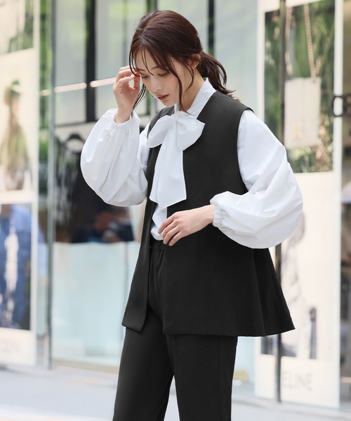 「Flolia」 セットアップ M チャコールグレー レディース_画像3