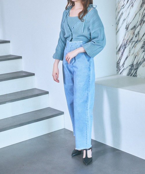 「mysty woman」 デニムパンツ SMALL ブルー レディース_画像6