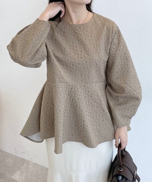 「mysty woman」 長袖チュニック FREE アイボリー レディース_画像3