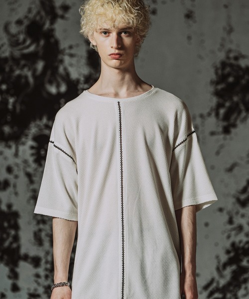 NOID ダイヤステッチサーマルC-N-PO Tシャツ NO ID.（ノーアイディー） tシャツ 「NO ID.」Diamond Stitch Thermal