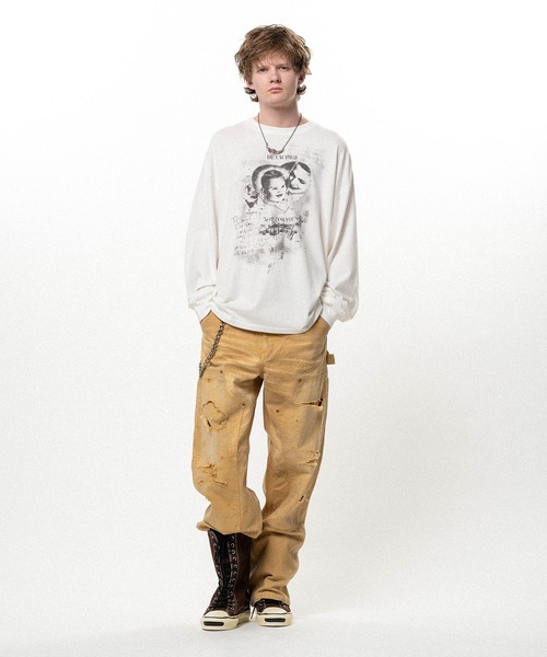 KAMIYA tシャツ DETACHED” L/S T-shirt メンズ : ZOZOTOWN Yahoo!店