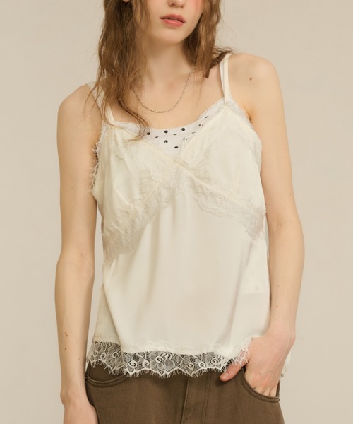 hazyl キャミソール cross lace camisole / クロスレースキャミソール