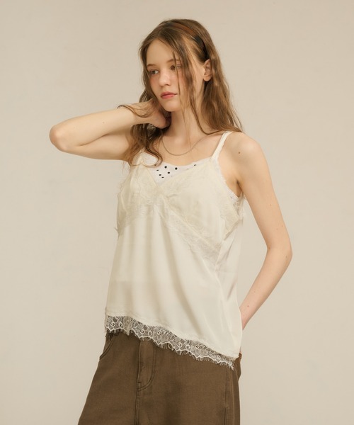 hazyl キャミソール cross lace camisole / クロスレースキャミソール