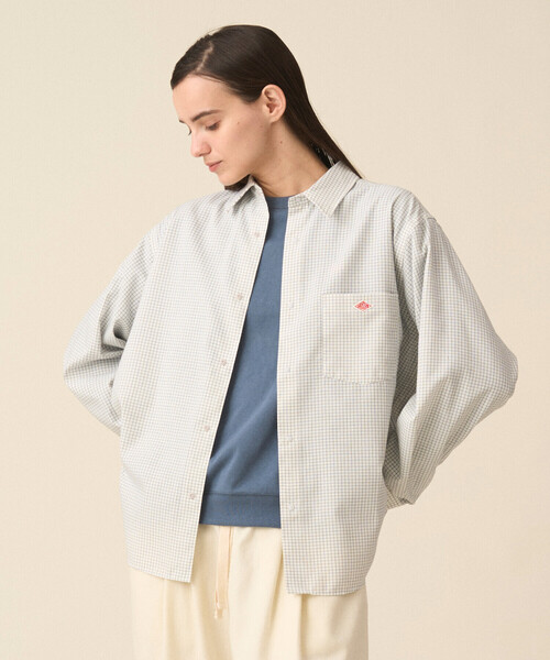 Danton（ダントン） 長袖シャツ 36 ホワイト レディース : ZOZOTOWN 