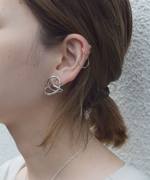 e.m. シルバーノットピアス e.m. ピアス SILVER925シルバーノットピアス/レディース/メンズ