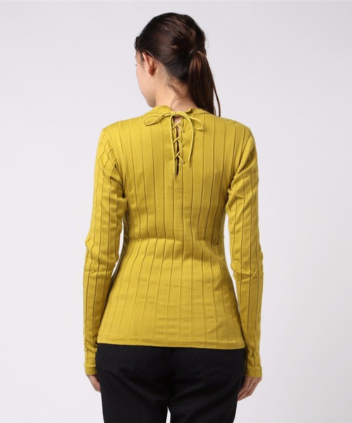 tシャツ 「YOUNG ＆ OLSEN The DRYGOODS STORE」/BROAD RIB BACKLACE LS レディース メンズ YOUNG&OLSEN The DRYGOODS STORE tシャツ 「YOUNG ＆ OLSEN