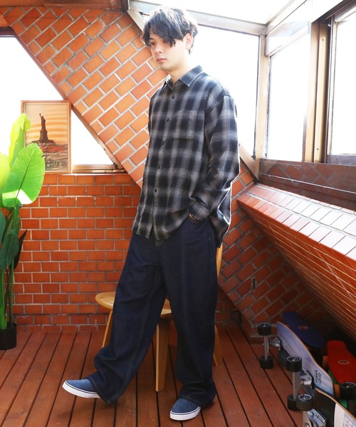 8（eight） ジーンズ 極太ワイドデニムストレートパンツ メンズ