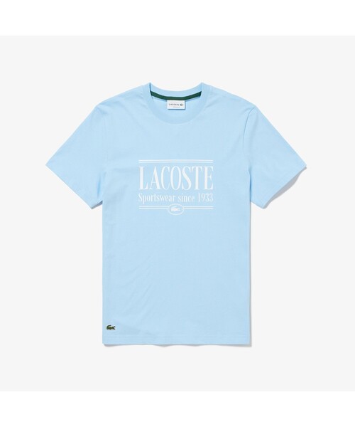 【LACOSTE】ラコステ タイポグラフィ半袖Tシャツ LACOSTE tシャツ 「EC限定」ラコステタイポグラフィTシャツ