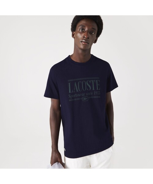 【LACOSTE】ラコステ タイポグラフィ半袖Tシャツ ラコステ LACOSTE 【EC限定】ラコステタイポグラフィTシャツ
