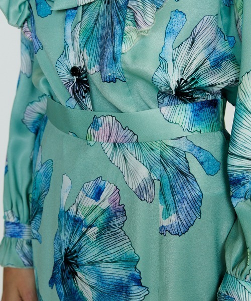 スカート Sov./ 花柄サテンフレアスカート レディース : 70143350  