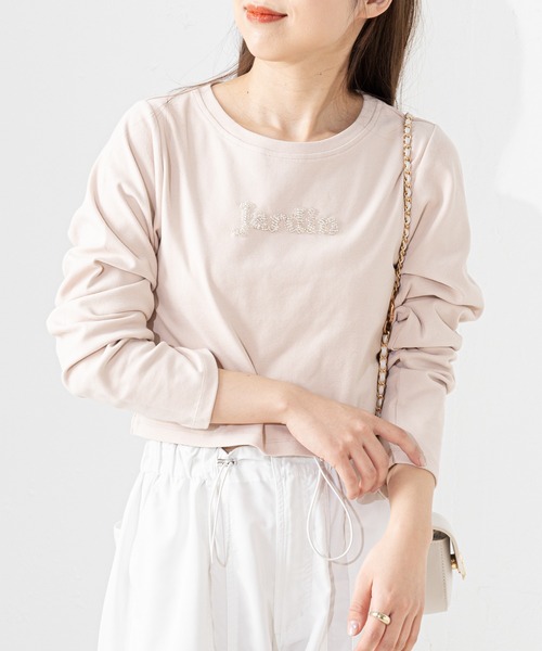 Chico（チコ） tシャツ Tシャツ 【2023SS】ビーズロゴチビロンT