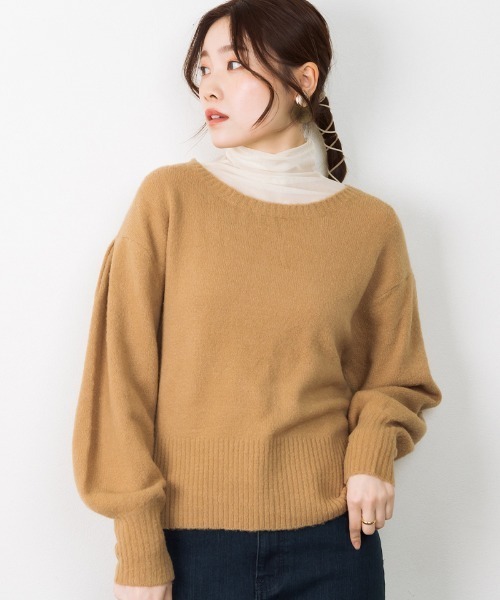 ニット セーター atONE カシュクールショート丈セーター レディース