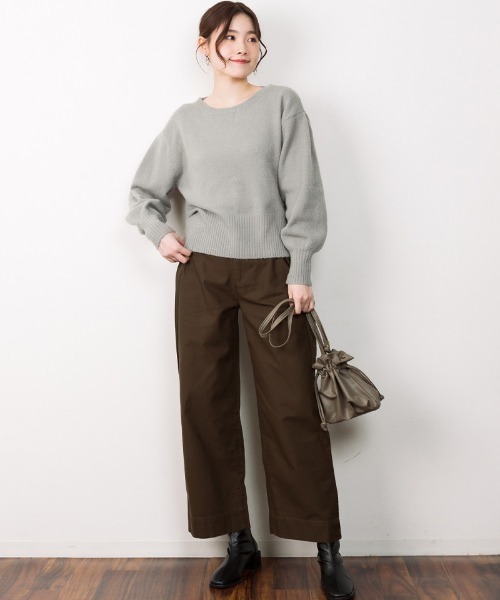 ニット セーター atONE カシュクールショート丈セーター レディース atONE ニット セーター カシュクールショート丈セーター