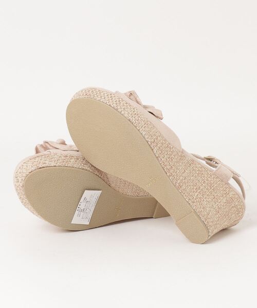 LibertyDoll サンダル フリル 8.5cmウエッジヒール アンクル