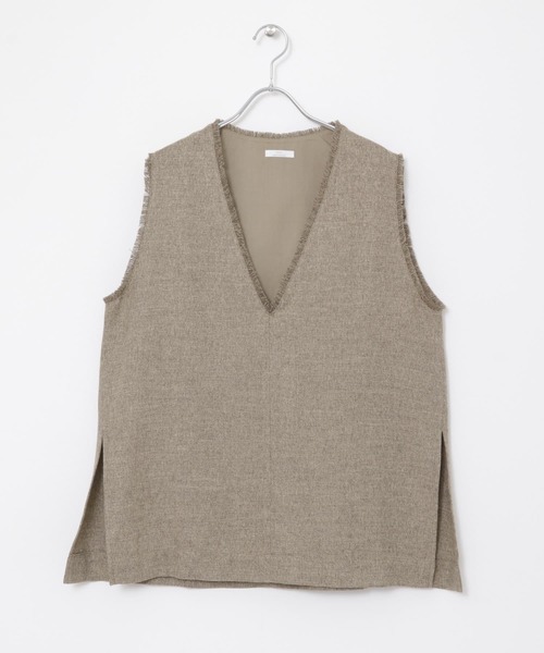 ベスト ジレ Vネックサマーツイードベスト レディース ITEMS URBANRESEARCH ベスト ジレ サマーツイードVネックベスト