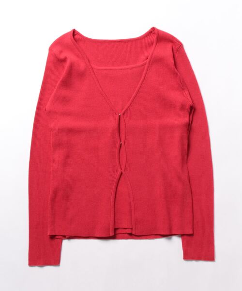 wee9s（ウィークス） カーディガン 「2点SET」layered lib cardigan
