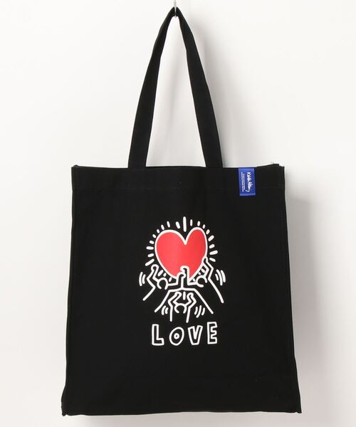 キースヘリング　トートバッグ　レア Keith Haring トートバッグ 「 / キースヘリング 」 プリント