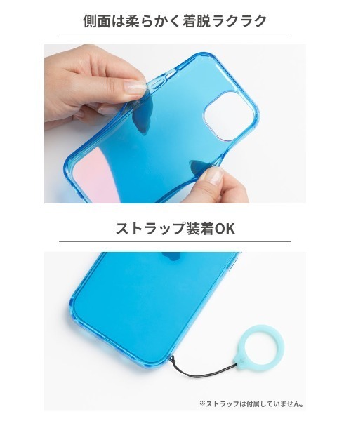 モバイルケース レディース iPhone 15/14/13 兼用 HIGHER ハイブリッド 耐衝撃・抗菌 スマホケース 透明 クリアケース｜zozo｜14