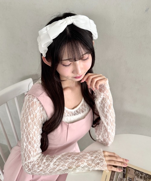 Loueme カチューシャ 「7色展開」ボリュームリボンカチューシャ