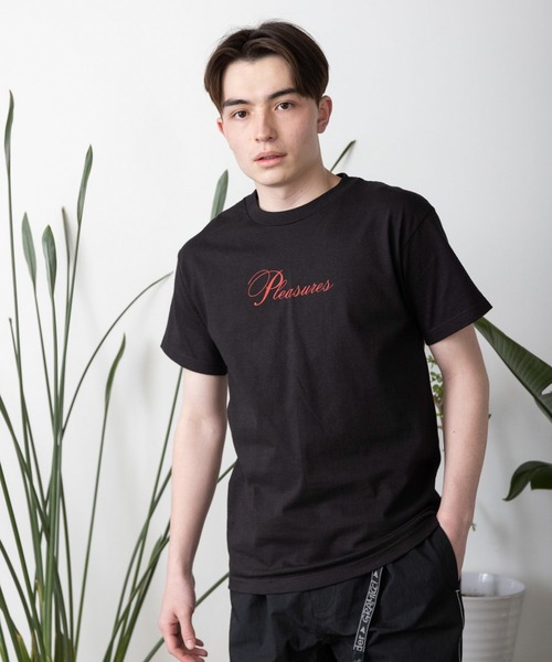PLEASURES 国内発送 ブラック スプリントTシャツ PLEASURES × Slipknot プレジャーズ × スリップノット SS25 SELF