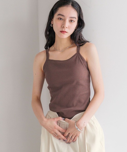驚きの値段での商品をすべて LOWRYS FARM tシャツ スタイルUPクロスカップキャミ 100757 トップス