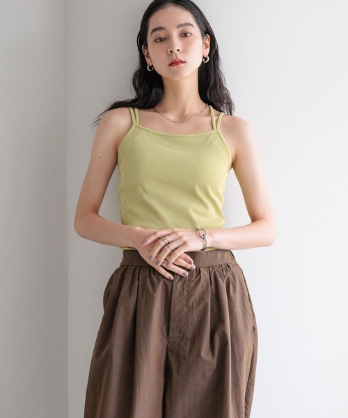 LOWRYS FARM tシャツ スタイルUPクロスカップキャミ 100757