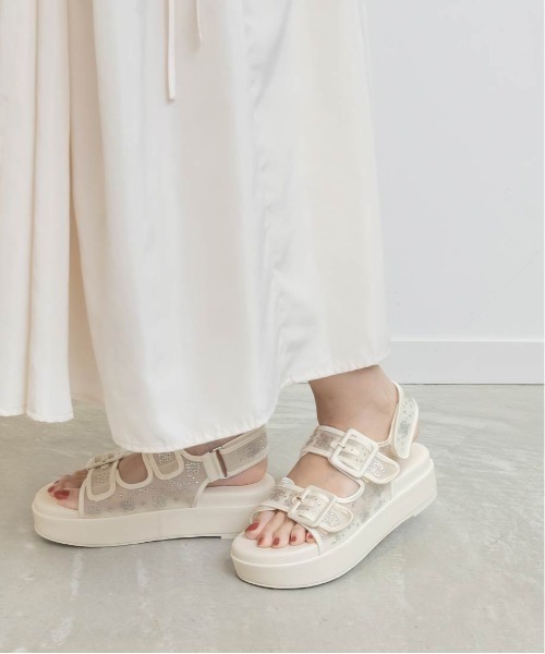 RANDA サンダル ホットフィックスモノグラムサンダル レディース