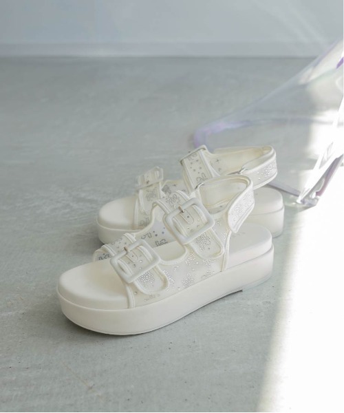 RANDA サンダル ホットフィックスモノグラムサンダル レディース