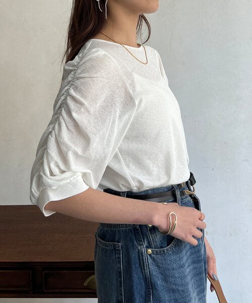 tシャツ 「再入荷」フェザープルオーバー レディース ≡ Tシャツ レディースサマー 大きめサイズ 夏物 ヨーロピアン