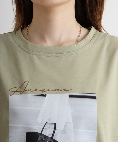 tシャツ BRODIAEA フォトプリントＴシャツ レディース tシャツ BRODIAEA フォトプリントTシャツ レディース