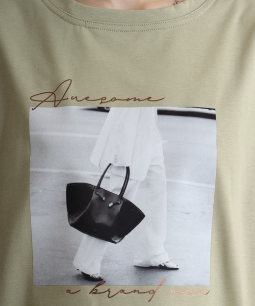 tシャツ BRODIAEA フォトプリントＴシャツ レディース tシャツ BRODIAEA フォトプリントTシャツ レディース
