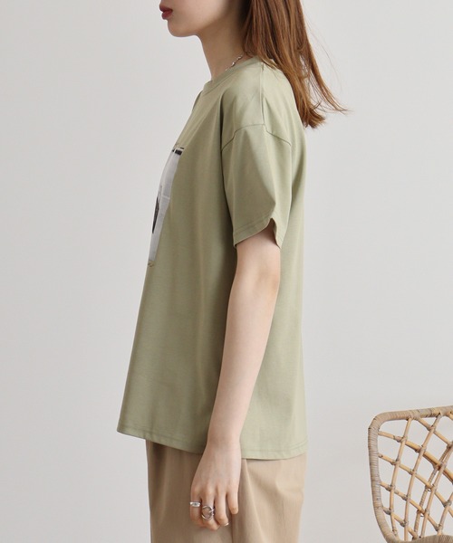 tシャツ BRODIAEA フォトプリントＴシャツ レディース tシャツ BRODIAEA フォトプリントTシャツ レディース