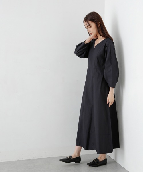 NANO universe ワンピース 「ZOZO限定」Vネックタックスリーブ