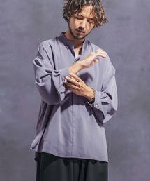 Jih Nunc（ジーヌンク） シャツ ms5761- スタンドカラー比翼プル