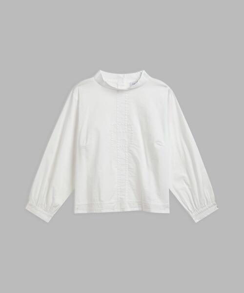 ブラウス シャツ AM06 HAUT ノーカラーブラウス レディース