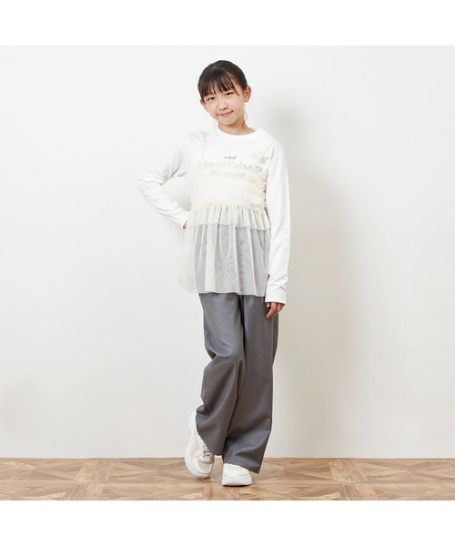 KP トロワラパン　女の子おまとめサイズ130 trois lapins kp パンツ ウエスト折り返しサス付きワイドパンツ