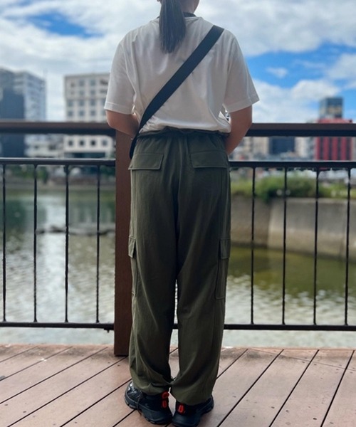 LACOSTE カーゴパンツ ルーズフィット ナイロンツイルカーゴ
