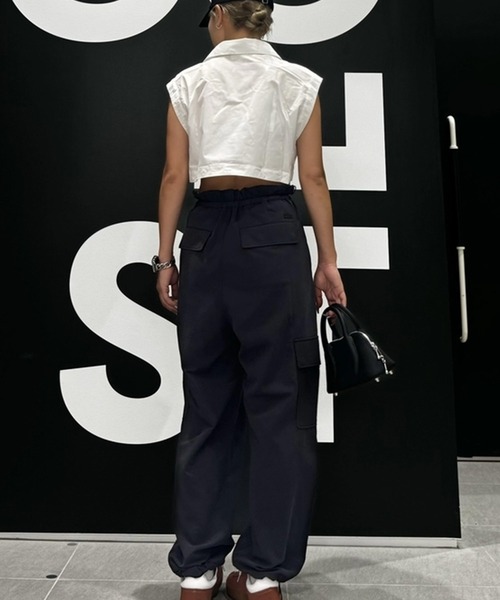 LACOSTE カーゴパンツ ルーズフィット ナイロンツイルカーゴ
