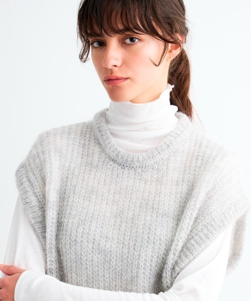 ベスト ジレ メッシュモヘア ベスト レディース three dots ベスト ジレ メッシュモヘア レディース : ZOZOTOWN