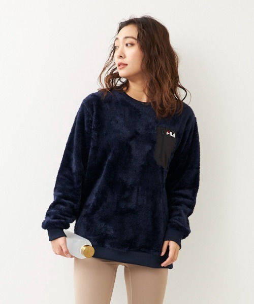 FILA エアーシャギー クルーネック トップス レディース