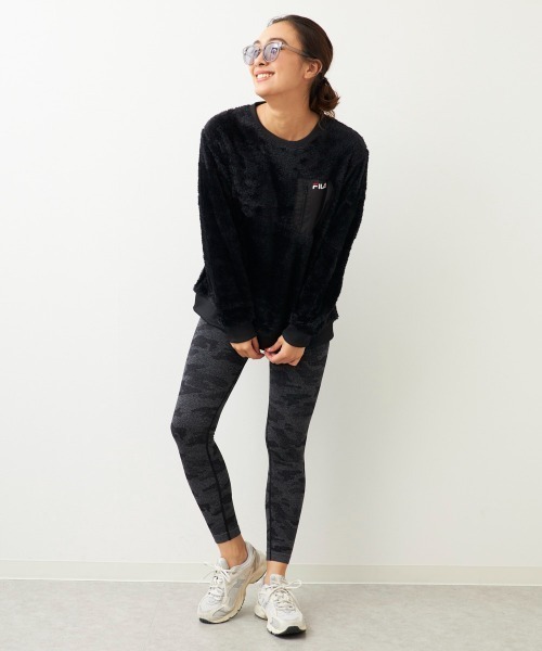 FILA エアーシャギー クルーネック トップス レディース