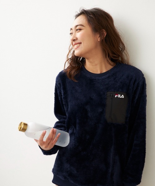FILA エアーシャギー クルーネック トップス レディース