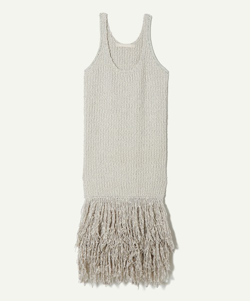 LEINWANDE フリンジ マキシワンピース leinwande（ラインヴァンド） ワンピース 「leinwande」Hand Fringe